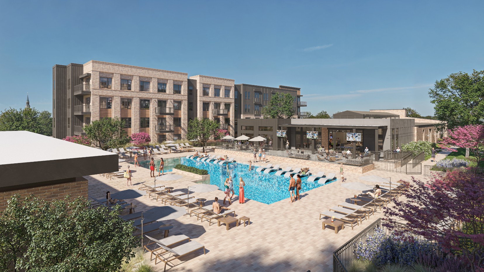 Creekside at the Grounds swimming pool rendering